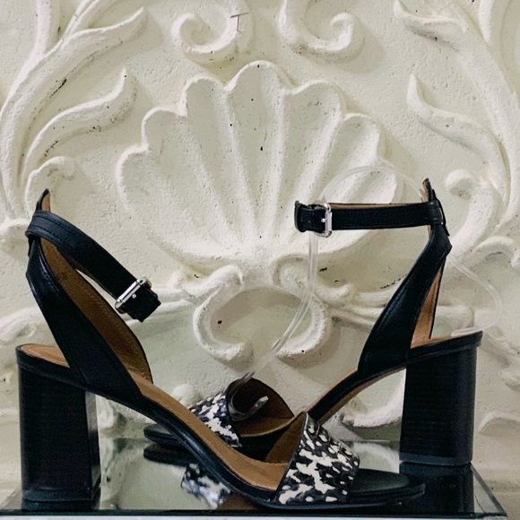 Coach Paige Leather Block Heel Sandals - Picture 3 of 9